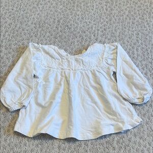 Zara White Top with Eyelet detail